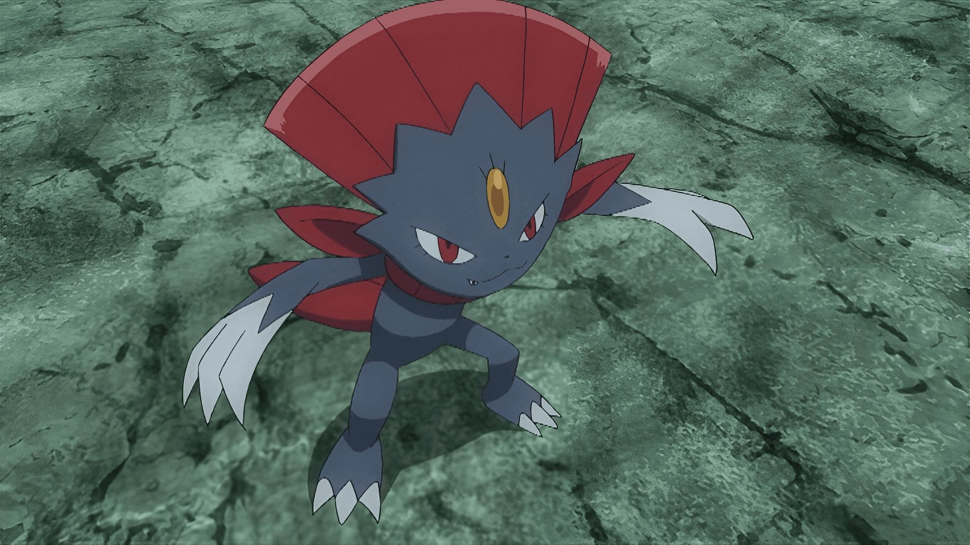 Weavile in the anime (Image via TPC)